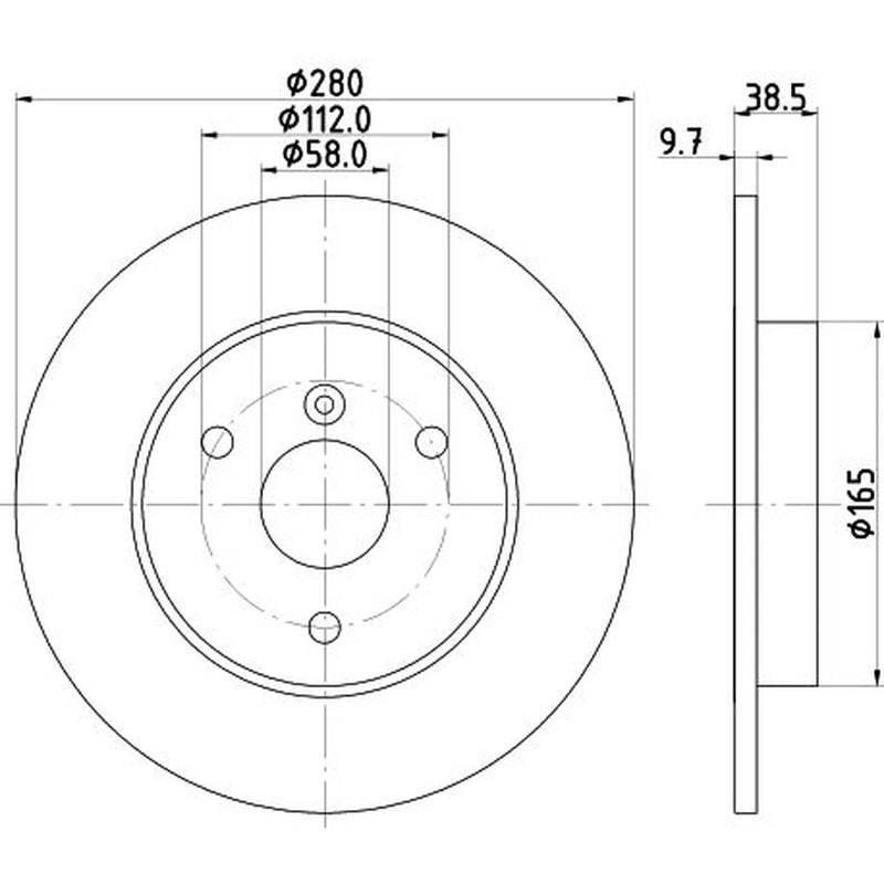 DON 2 x Front Brake Discs PCD20712