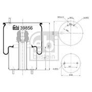 Febi Air Suspension Bellow 190mm Rear Right 39856
