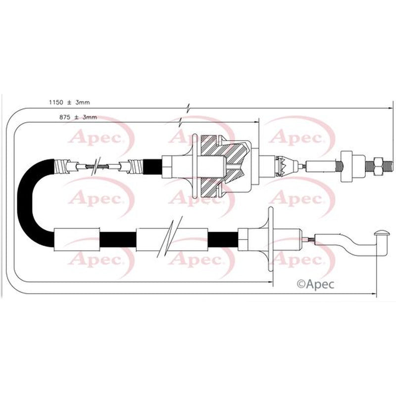 Apec Clutch Control Cable Pull CAB5024
