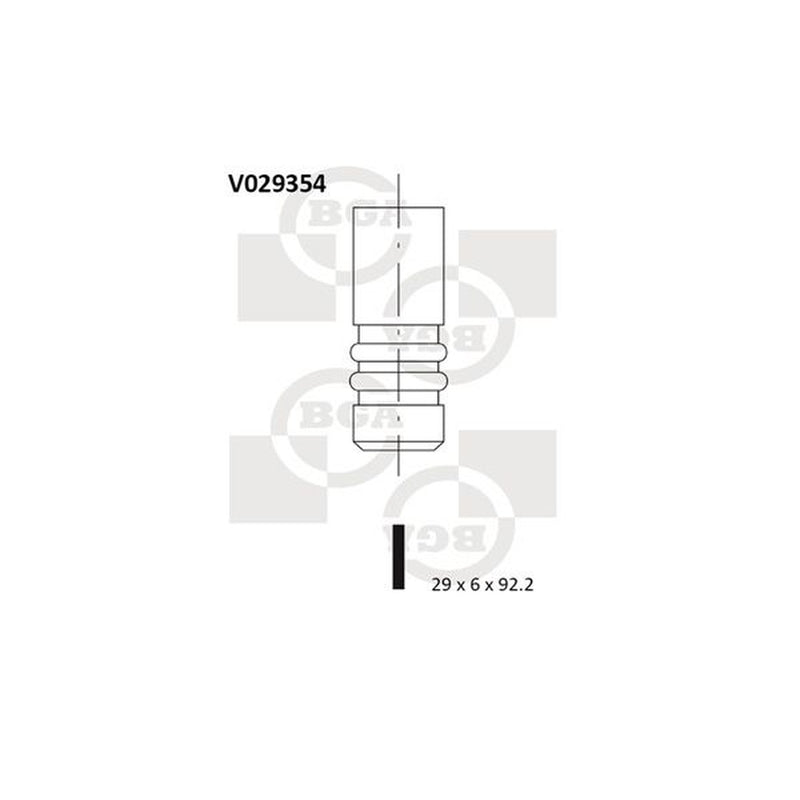 BGA Engine Exhaust Valve 29mm Head V029354