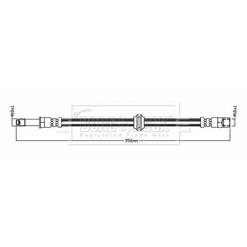 Borg & Beck Brake Hydraulic Hose Line Rear Left BBH8779