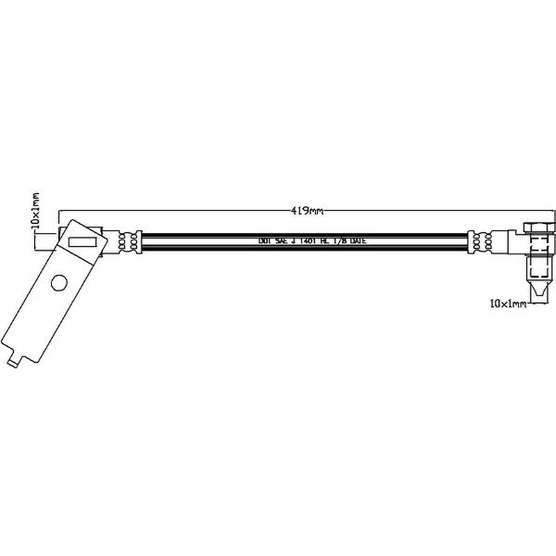 Abtex Brake Hydraulic Hose Line Front Left ABH1137L