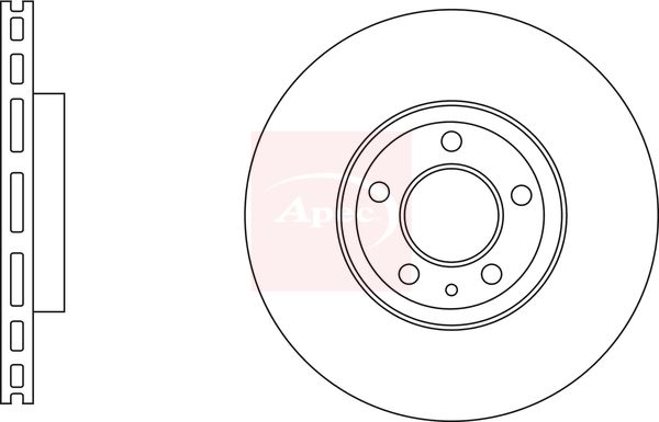 Apec 2 x Brake Disc Set Vented