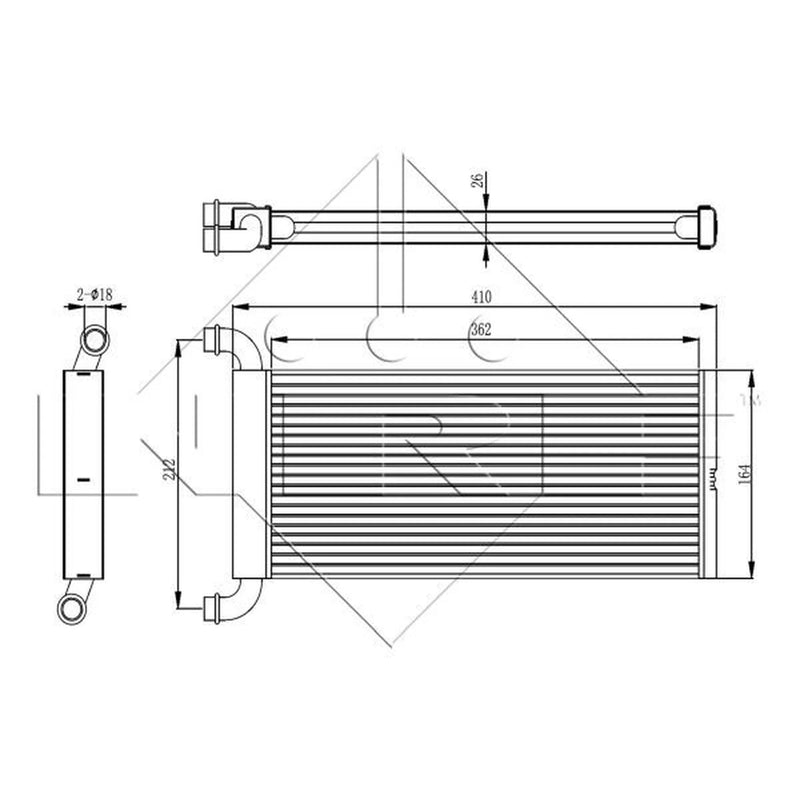 NRF Heater Matrix Core Heat Exchanger 54326
