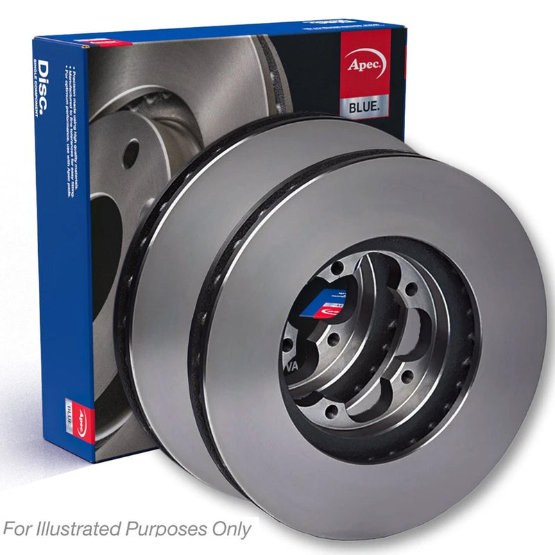 Apec 2 x Brake Disc Set Vented