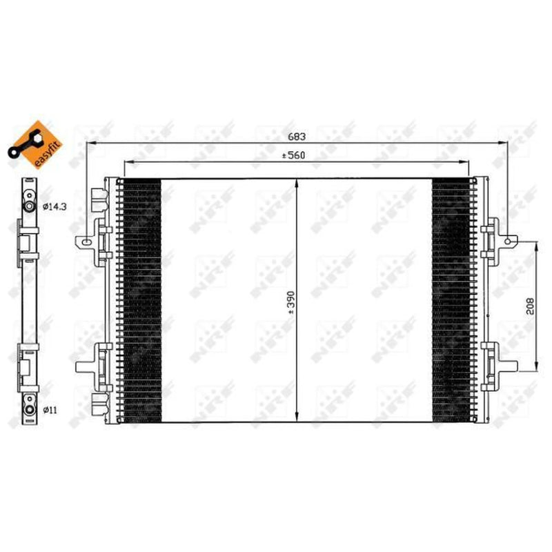 NRF Air Conditioning Condenser 35634