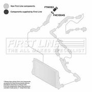 First Line Intercooler Turbo Charge Air Hose Lower FTH1153