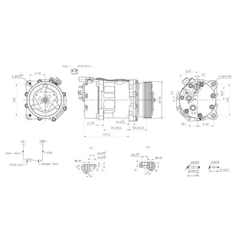 Hella Air Conditioning Compressor 8FK 366 201-151