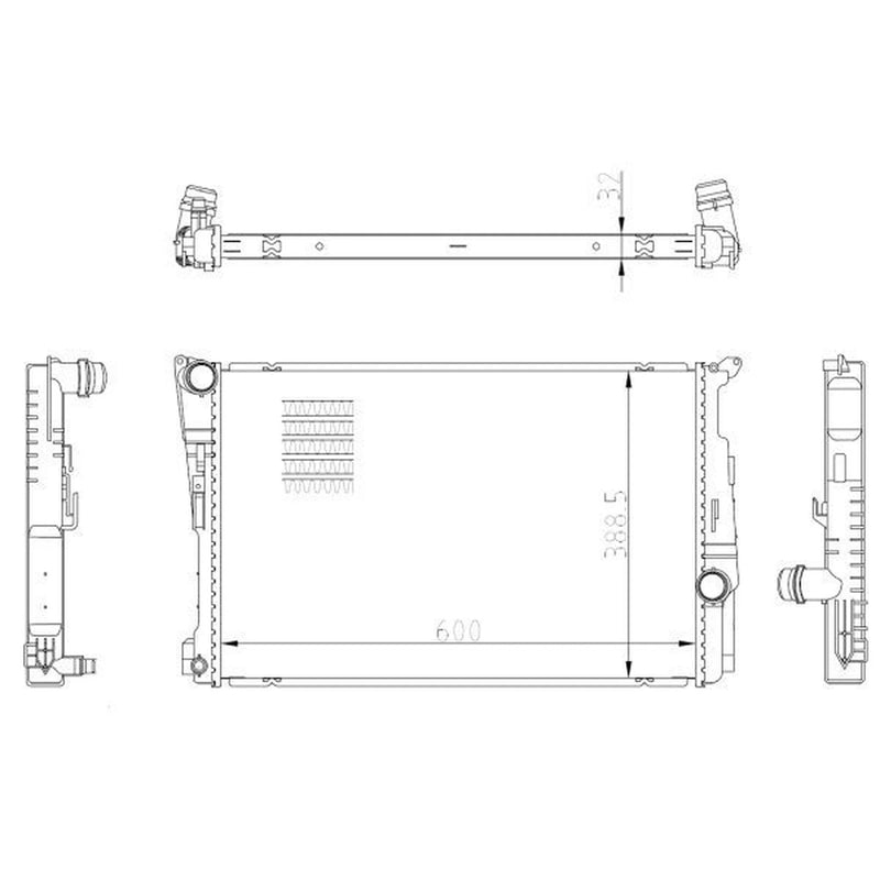 NRF Engine Radiator 59228