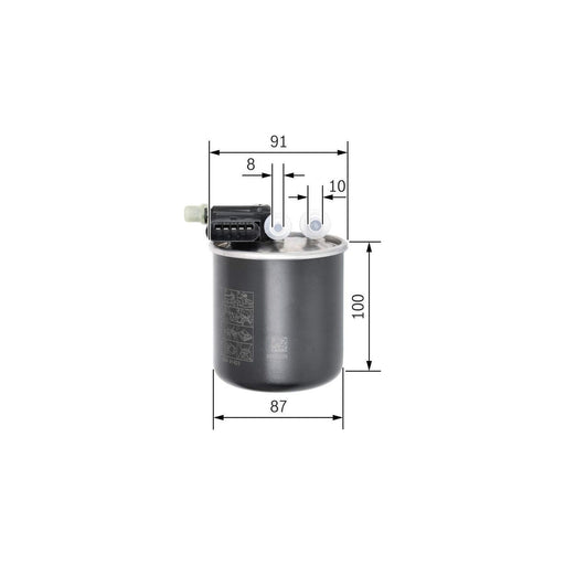 Bosch Car Fuel Filter N2844 Fits Mercedes-Benz A A180 Cdi|Cdi Blueefficiency - 1 Bosch  - Town Parts