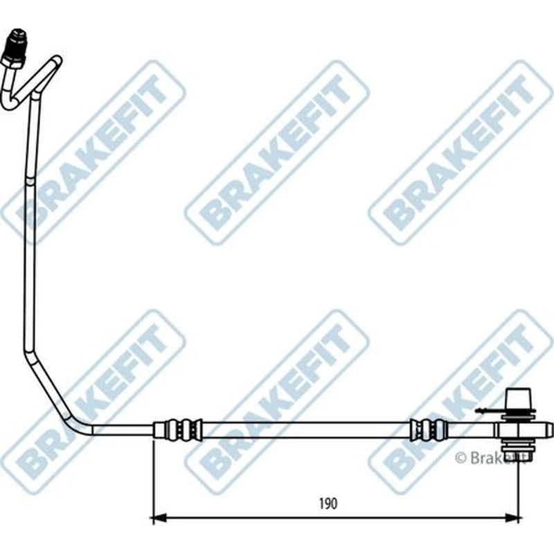 Apec Brake Hydraulic Hose Line Rear Right BHO4315