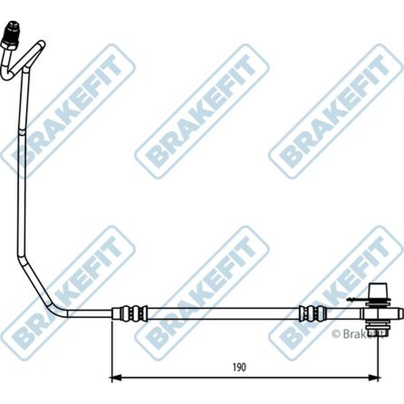 Apec Brake Hydraulic Hose Line Rear Right BHO4315