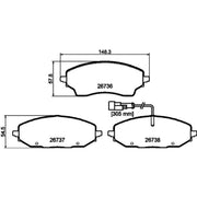 Mintex Rear Brake Pad Set MDB4366