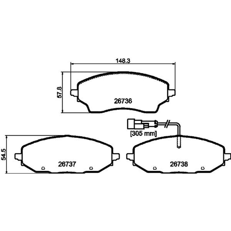 Mintex Rear Brake Pad Set MDB4366