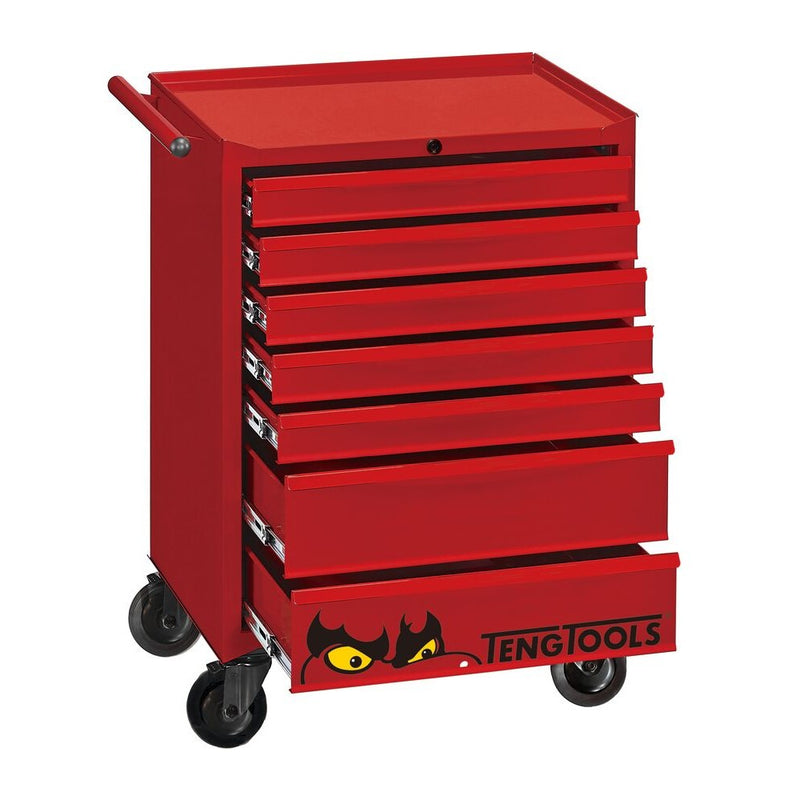 Teng Tools Mobile Tool Storage Roller Cabinet TCW707KA 7 Drawers Red