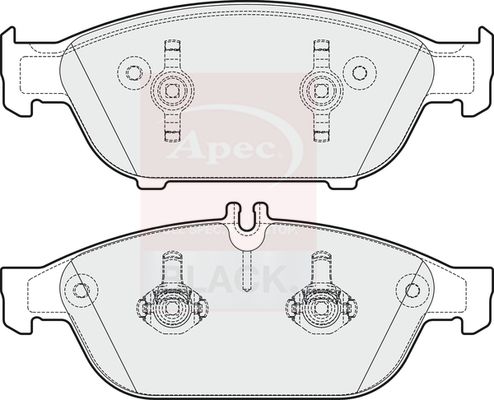 APEC Black Front Brake Pad Set