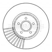 Borg & Beck 2 x Vented Front Brake Discs BBD5925S