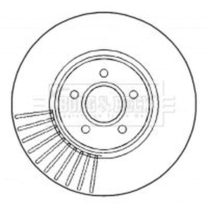 Borg & Beck 2 x Vented Front Brake Discs BBD5925S