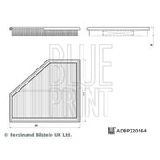 Blue Print Engine Air Filter Right ADBP220164