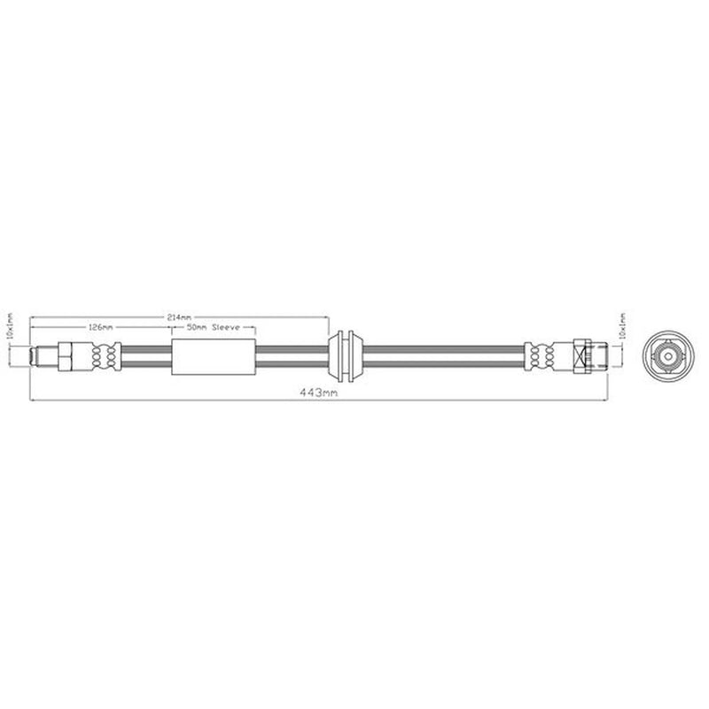 Abtex Brake Hydraulic Hose Line Rear ABH1098