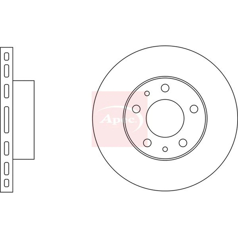 Apec 2 x Vented Front Brake Discs DSK644