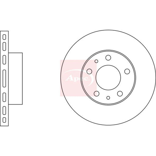 Apec 2 x Vented Front Brake Discs DSK644