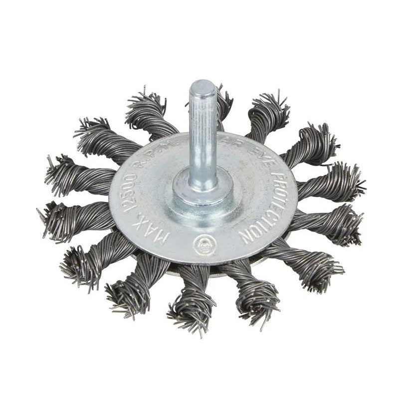 BlueSpot Tools Flat Twist Knot Wire Wheel 75mm - 19223