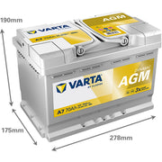 Varta Battery 12V 70Ah 760A 570901076K262