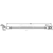 Borg & Beck Brake Hydraulic Hose Line Rear Left BBH7877