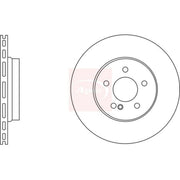 Apec 2 x Vented Rear Brake Discs DSK2636