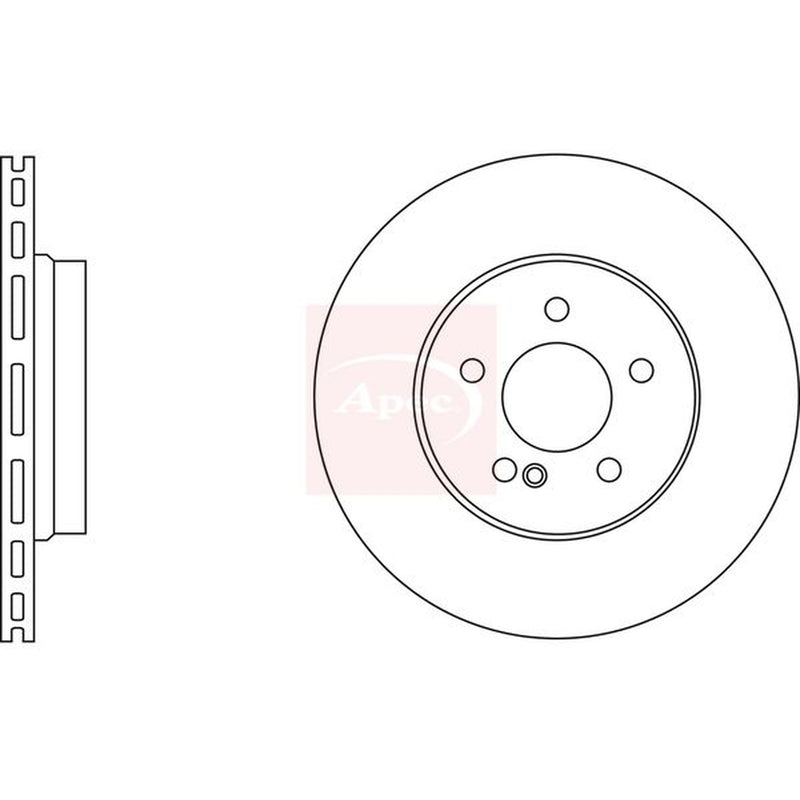 Apec 2 x Vented Rear Brake Discs DSK2636