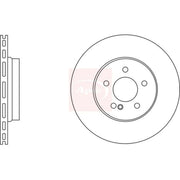 Apec 2 x Vented Rear Brake Discs DSK2636
