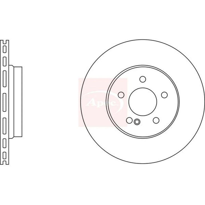 Apec 2 x Vented Rear Brake Discs DSK2636