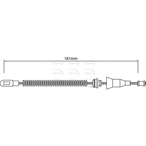 Apec Handbrake Cable Left Rear CAB1453