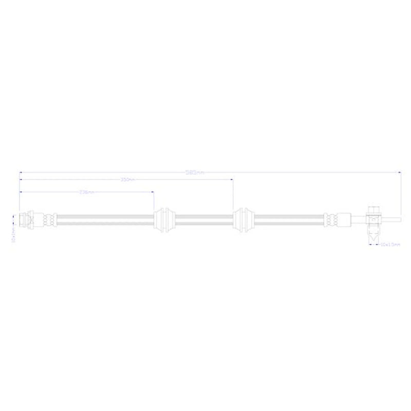 Juratek Brake Hydraulic Hose Line Rear JBH1448