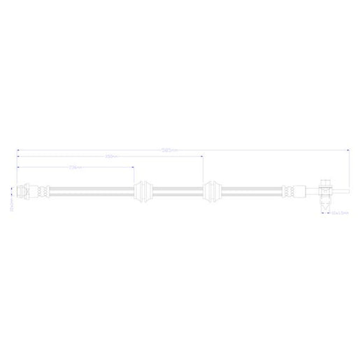Juratek Brake Hydraulic Hose Line Rear JBH1448