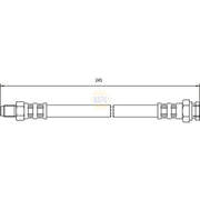 NAPA Brake Hydraulic Hose Line Rear NBH1242