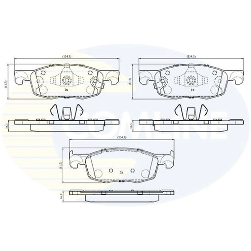 Comline 4 x Front Brake Pad Set CBP34024