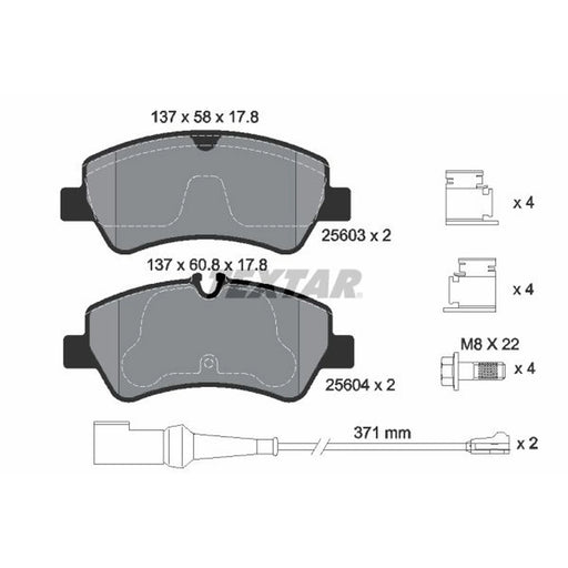 Textar Rear Brake Pad Set 2560303