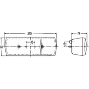 Hella Tail Light / Lamp R5W Right 2SD 001 688-141
