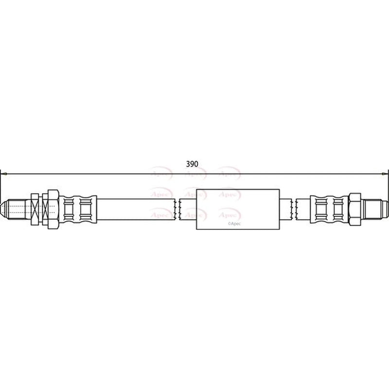 Apec Brake Hydraulic Hose Line Rear HOS3734