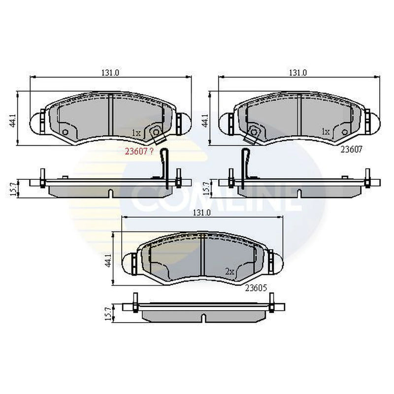 Comline 4 x Front Brake Pad Set CBP31297