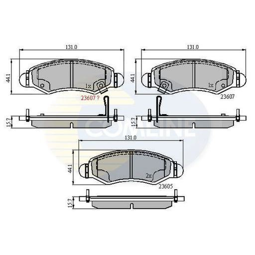 Comline 4 x Front Brake Pad Set CBP31297