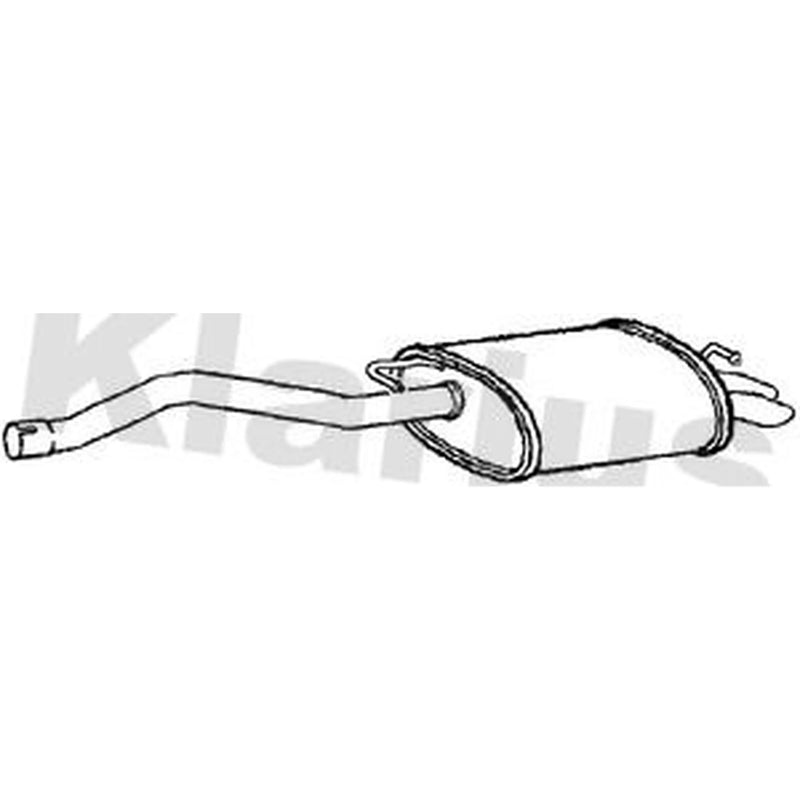 Klarius Box With Tail Pipe Rear VW879T