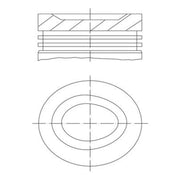 Mahle Piston Cylinder Bore = 76mm 681 08 02