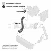 Borg & Beck Intercooler Turbo Charge Air Hose BTH1315