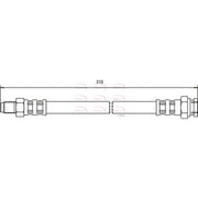 Apec Brake Hydraulic Hose Line Front HOS3033