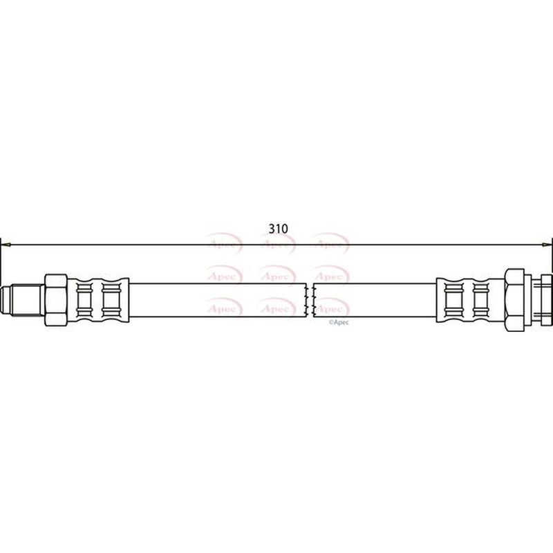 Apec Brake Hydraulic Hose Line Front HOS3033