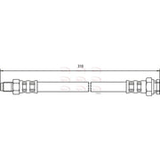 Apec Brake Hydraulic Hose Line Front HOS3033