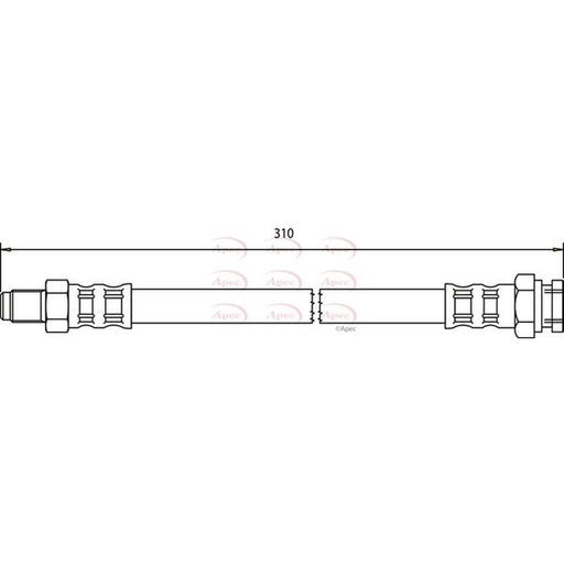 Apec Brake Hydraulic Hose Line Front HOS3033